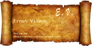 Ernst Vilmos névjegykártya